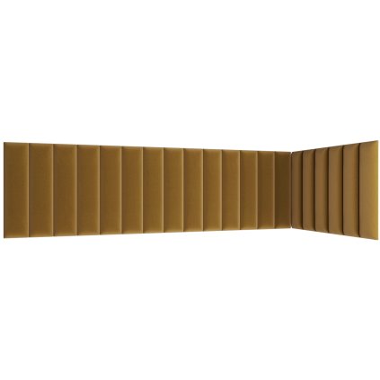 Čalouněný panel Quadratta 210+90x60 cm žlutý