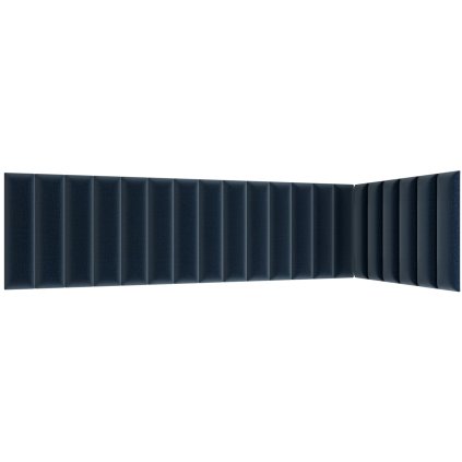 Čalouněný panel Quadratta 210+90x60 cm tmavě modrý