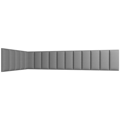 Čalouněný panel Quadratta 100+220x50 cm šedý