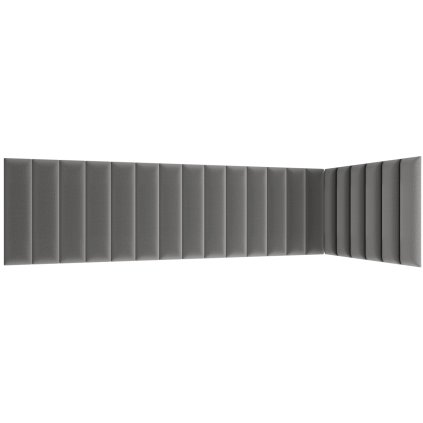 Čalouněný panel Quadratta 210+90x60 cm šedý