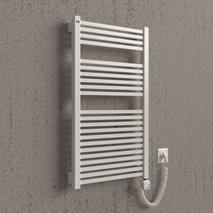 Elektrický koupelnový radiátor Rees E ARE-E 9555-01, připojení typ 01, 53,5x101,5 cm, bílá RAL 9016