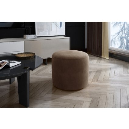 Taburet Linsy (Materiál a barva potahu Monolith 09 - světle hnědá)