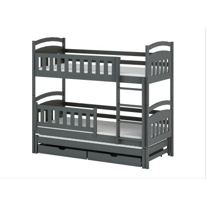 Dětská patrová postel Bára grafit (Rozměr (cm) 80x160)