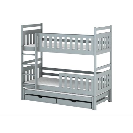 Dětská patrová postel Katka šedá (Rozměr (cm) 80x160)