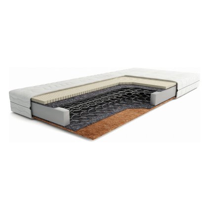 Pružinová matrace Sati 13 cm s kokosem a latexovou pěnou tvrdá (Rozměr (cm) 70x130)