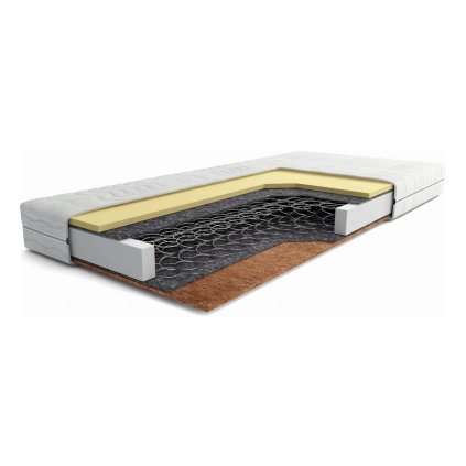 Pružinová matrace Palo 14 cm s kokosem termoelastická středně tvrdá (Rozměr (cm) 70x130)