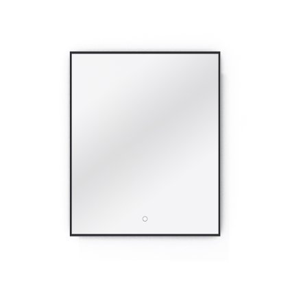 Zrcadlo Vixisse A s LED osvětlením 66x81 cm, černé