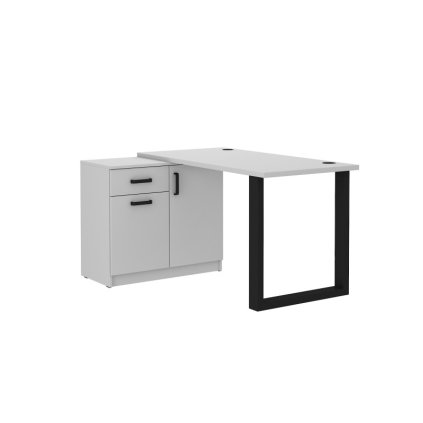 Psací stůl s komodou Matylda 130 světle šedá