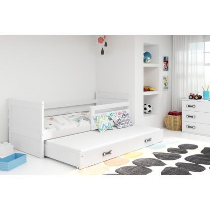 Postel s přistýlkou Riky II 90x200 bílá