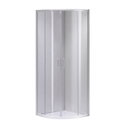 Čtvrtkruhový sprchový kout HYD-RK94A 80x80 bílá/transparent - bez vaničky