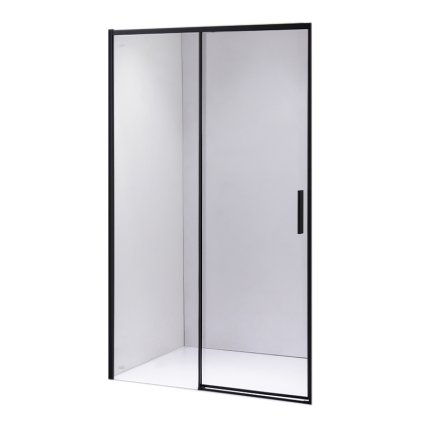 Posuvné sprchové dveře PD-NOB HYD-5172 110 cm černá/transparent pro instalaci do niky - bez vaničky