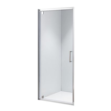 Sprchové dveře HYD-ZOCR 80 chrom/transparent pro instalaci do niky - bez vaničky