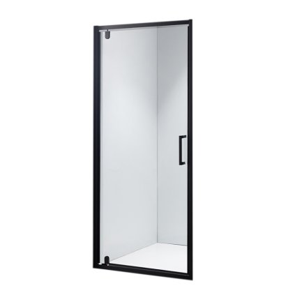 Sprchové dveře HYD-ZOB 80 černá/transparent pro instalaci do niky - bez vaničky