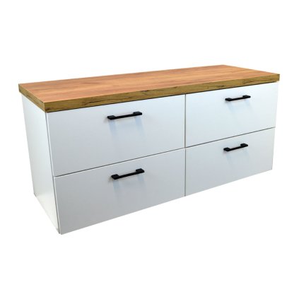 Koupelnová skříňka pod deskové umyvadlo Agria 120-HD - bílá