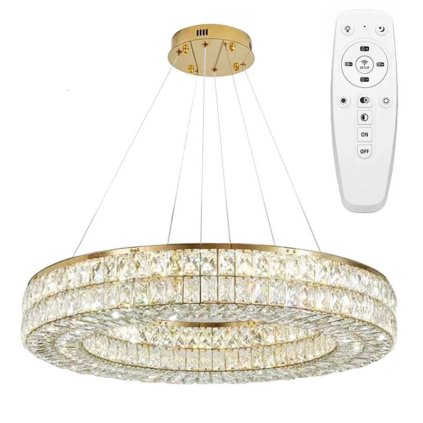Designové LED osvětlení Crystal + dálkové ovládání LED APP1568-CP Gold 60cm
