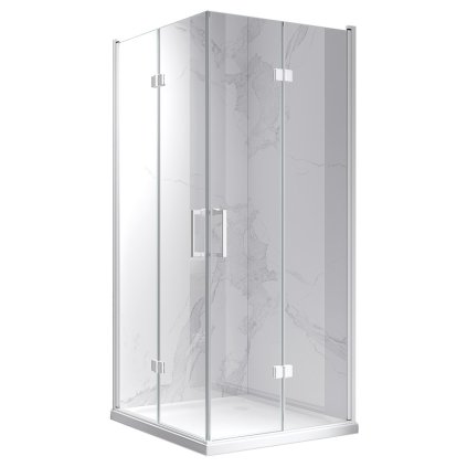 Čtvercový sprchový kout HYD-SK08C 90x90 bílá/transparent - bez vaničky