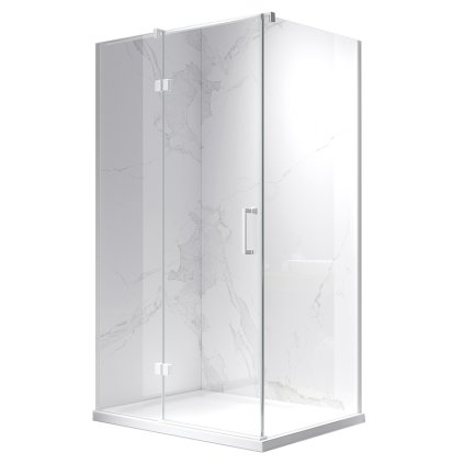 Obdélníkový sprchový kout HYD-OK02B 100x80 bílá/transparent - bez vaničky