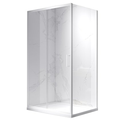 Obdélníkový sprchový kout HYD-OK103B 110x80 bílá/transparent - bez vaničky