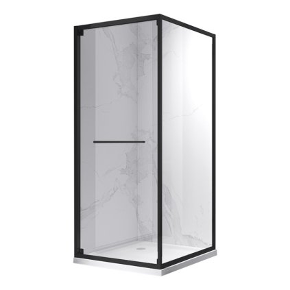 Čtvercový sprchový kout HYD-SK16C 100x100 černá/transparent - bez vaničky