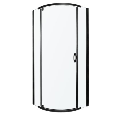 Čtvrtkruhový sprchový kout NV-Splash 80x80 černá/transparent - bez vaničky
