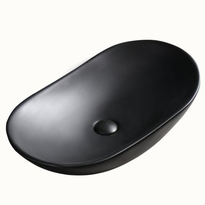 Keramické umyvadlo na desku HYD-LI-MTB-625 62,5x36 cm, černé matné