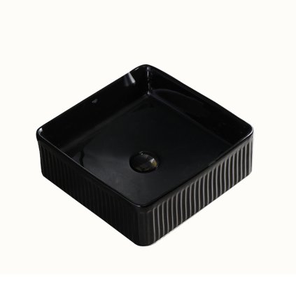 Keramické umyvadlo na desku HYD-AA-BL-375 37,5x37,5 cm, černé