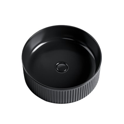 Keramické umyvadlo na desku HYD-LA-BL-RF-370 ø37 cm, černé