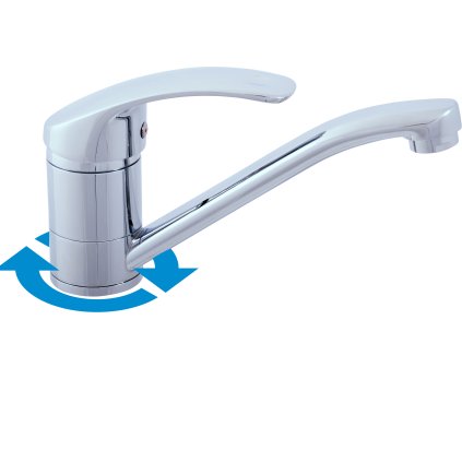 Umyvadlová baterie bez výpusti MISSISSIPPI - MS015.x, Chrom (SLEZÁK RAV-Barva Chrom, SLEZÁK RAV-Připojovací hadičky - závit 3/8")