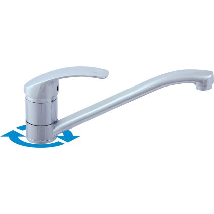 Dřezová baterie MISSISSIPPI - MS005.x, Chrom (SLEZÁK RAV-Barva Chrom, SLEZÁK RAV-Připojovací hadičky - závit 1/2")