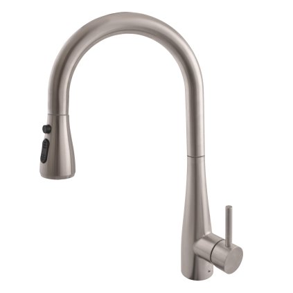 Dřezová baterie s vytahovací sprchou SEINA - SE910.xIN, Nerez (SLEZÁK RAV-Barva Nerez, SLEZÁK RAV-Připojovací hadičky - závit 3/8")