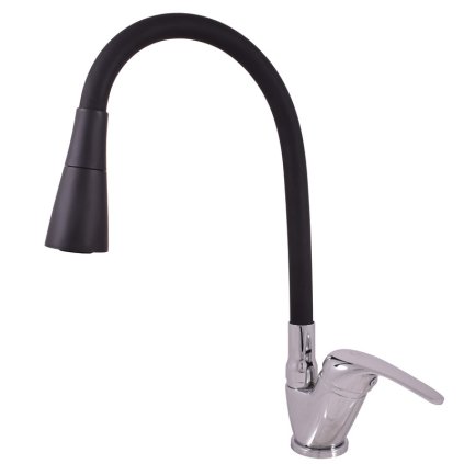 Dřezová baterie s flexibilním ramínkem SÁZAVA - SAx06.x/13, Černá/chrom (SLEZÁK RAV-Barva Černá/chrom, SLEZÁK RAV-Připojovací hadičky - závit 3/8", SLEZÁK RAV-Typ ovládací páky Ovládací páka č.: 0 - (SA006.0/13))