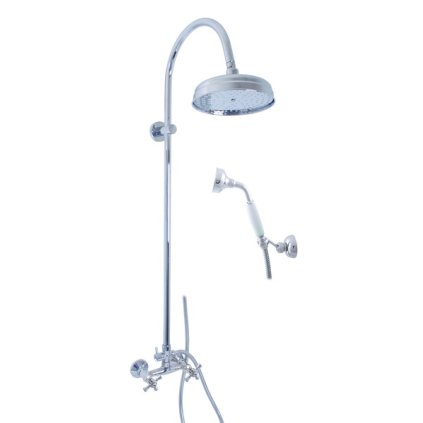 Sprchový komplet se směšovací baterií MORAVA RETRO - MK381.x/3, Chrom (SLEZÁK RAV-Barva Chrom, SLEZÁK RAV-Rozteč připojení (mm) 100)