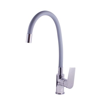 Dřezová baterie s flexibilním ramínkem COLORADO - CO119.x/10, Šedá/chrom (SLEZÁK RAV-Barva Šedá/chrom, SLEZÁK RAV-Připojovací hadičky - závit 1/2")