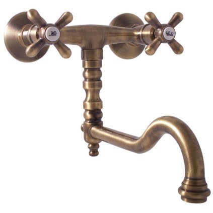 Umyvadlová/dřezová baterie MORAVA RETRO - MK101.x/29SM, Stará mosaz (Bronz) (SLEZÁK RAV-Barva Stará mosaz, SLEZÁK RAV-Rozteč připojení (mm) 100)