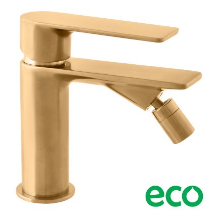 Bidetová baterie bez výpusti NIL - NL144.xZK, Zlatá kartáčovaná (SLEZÁK RAV-Barva Zlatá kartáčovaná, SLEZÁK RAV-Připojovací hadičky - závit 3/8")