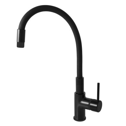 Dřezová baterie s flexibilním ramínkem SEINA - SE919.x/10CMAT, Černá mat (SLEZÁK RAV-Barva Černá mat, SLEZÁK RAV-Připojovací hadičky - závit 1/2")