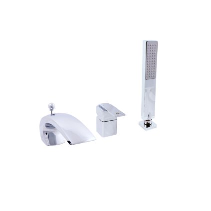 Vanová baterie 3-otvorová LOIRA - LR572.xS, Chrom (SLEZÁK RAV-Barva Chrom, SLEZÁK RAV-Připojovací hadičky - závit 1/2")