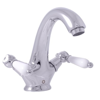 Umyvadlová baterie bez výpusti MORAVA RETRO - MK528.x, Chrom (SLEZÁK RAV-Barva Chrom, SLEZÁK RAV-Připojovací hadičky - závit 3/8")