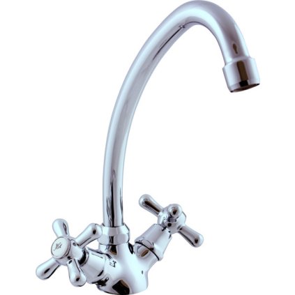 Trojcestná dřezová baterie pro nízkotlaké ohřívače - EM113.x/1, Chrom (SLEZÁK RAV-Barva Chrom, SLEZÁK RAV-Připojovací hadičky - závit 1/2")