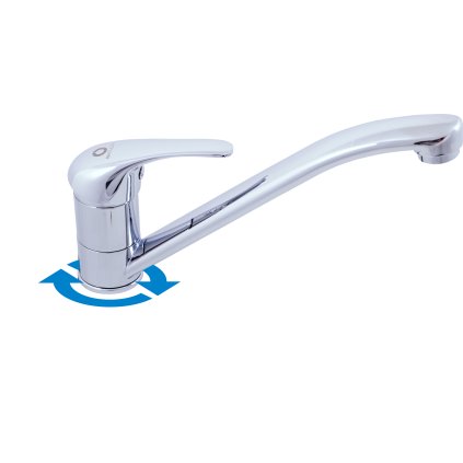 Dřezová baterie SÁZAVA - SAx05.x, Chrom (SLEZÁK RAV-Barva Chrom, SLEZÁK RAV-Připojovací hadičky - závit 3/8", SLEZÁK RAV-Typ ovládací páky Ovládací páka č.: 0 - (SA005.0))