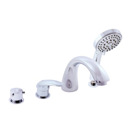 Vanová baterie 4-otvorová DUNAJ - D469.xPx (SLEZÁK RAV-Barva Chrom, SLEZÁK RAV-Připojovací hadičky - závit 1/2")