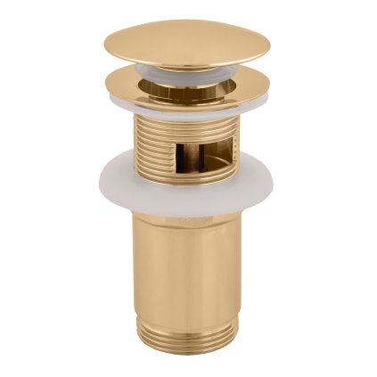 Výpusť umyvadlová CLICK-CLACK 5/4" s přepadem - MD0484Z, Zlatá lesk