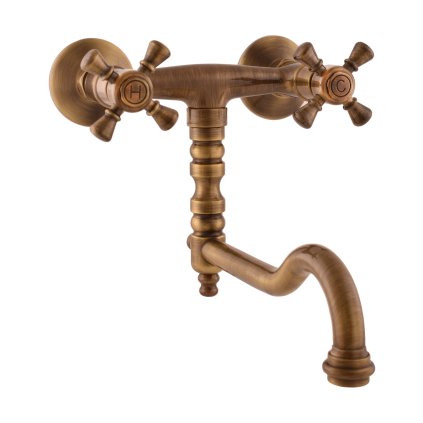 Umyvadlová/dřezová baterie MORAVA RETRO - MK301.x/29SM, Stará mosaz (Bronz) (SLEZÁK RAV-Barva Stará mosaz, SLEZÁK RAV-Rozteč připojení (mm) 100)