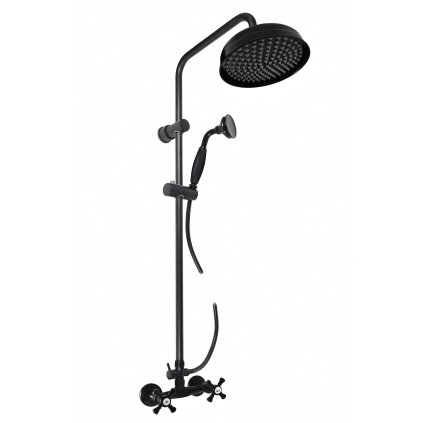 Sprchový komplet se směšovací baterií MORAVA RETRO - MK381.x/7CMAT, Černá mat (SLEZÁK RAV-Barva Černá mat, SLEZÁK RAV-Rozteč připojení (mm) 100)