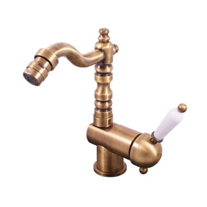 Bidetová baterie bez výpusti LABE - L508.x/9SM, Stará mosaz (Bronz) (SLEZÁK RAV-Barva Stará mosaz, SLEZÁK RAV-Připojovací hadičky - závit 3/8")