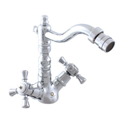 Bidetová baterie bez výpusti MORAVA RETRO - MK320.x/9, Chrom (SLEZÁK RAV-Barva Chrom, SLEZÁK RAV-Připojovací hadičky - závit 3/8")