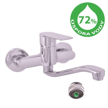Umyvadlová/dřezová baterie VLTAVA ECO - VTE401.x/26, Chrom (SLEZÁK RAV-Barva Chrom, SLEZÁK RAV-Rozteč připojení (mm) 100)