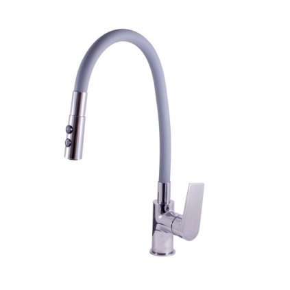 Dřezová baterie s flexibilním ramínkem COLORADO - CO119.x/12, Šedá/chrom (SLEZÁK RAV-Barva Šedá/chrom, SLEZÁK RAV-Připojovací hadičky - závit 1/2")