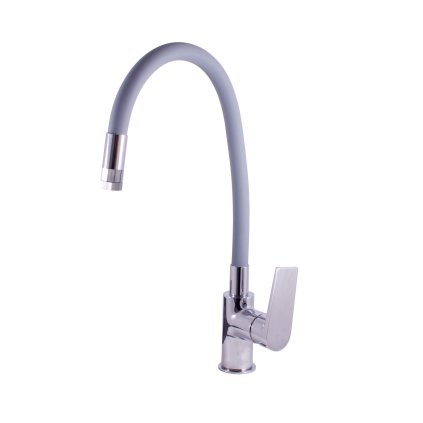 Dřezová baterie s flexibilním ramínkem COLORADO - CO119.x/11, Šedá/chrom (SLEZÁK RAV-Barva Šedá/chrom, SLEZÁK RAV-Připojovací hadičky - závit 1/2")