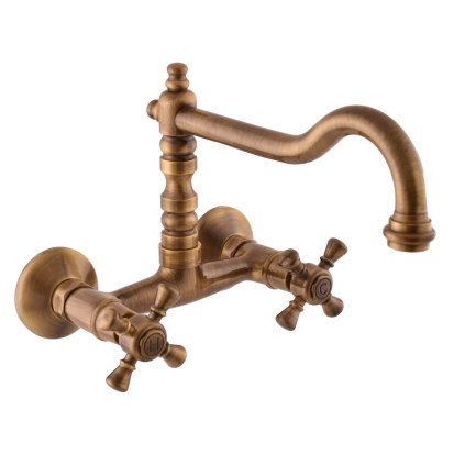 Umyvadlová/dřezová baterie MORAVA RETRO - MK302.x/28SM, Stará mosaz (Bronz) (SLEZÁK RAV-Barva Stará mosaz, SLEZÁK RAV-Rozteč připojení (mm) 100)